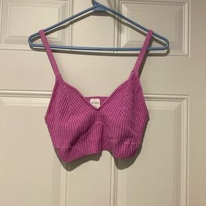 Wild Fable Purple Knit Bralette/ Crop Top Size XL
